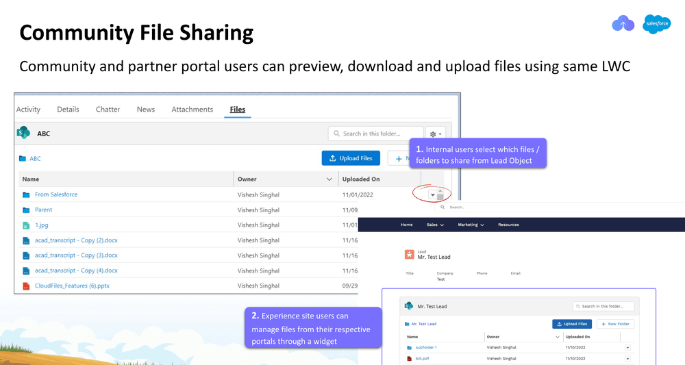 Community file sharing