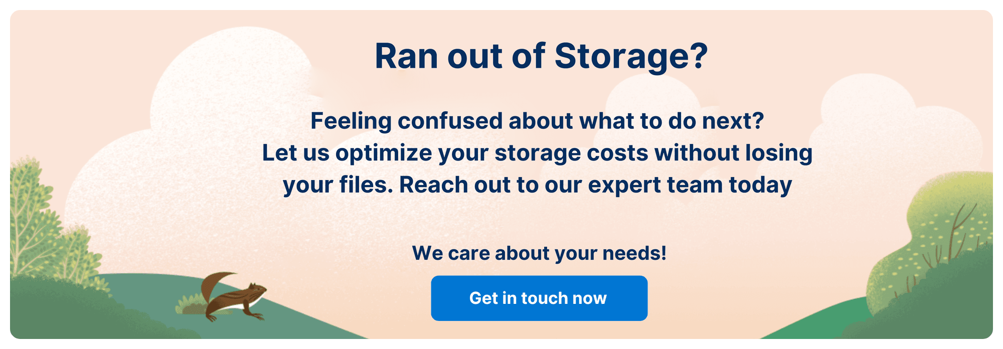 What happens if you run out this storage? - CTA