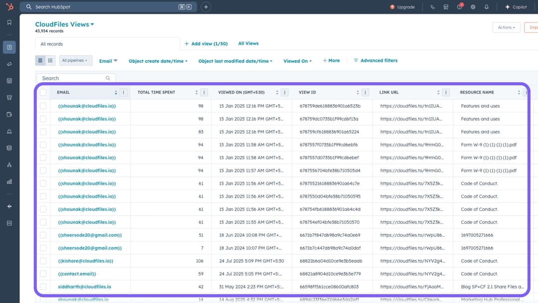 CloudFiles Custom Object