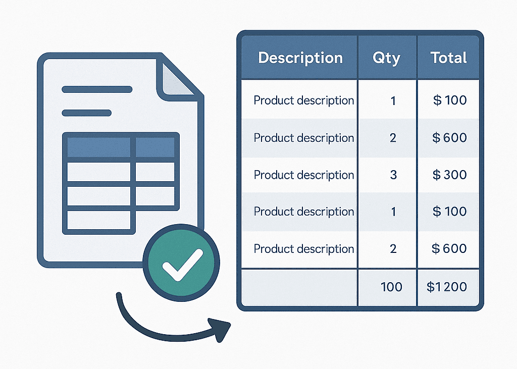 Extract & Create Invoice Line Items Automatically