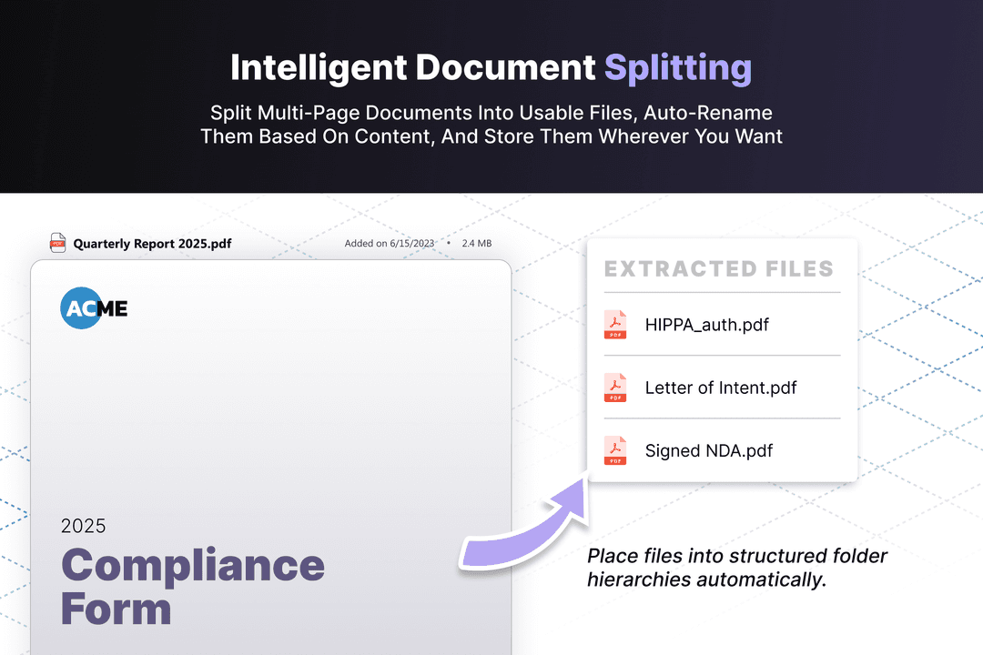 Intelligent document splitting