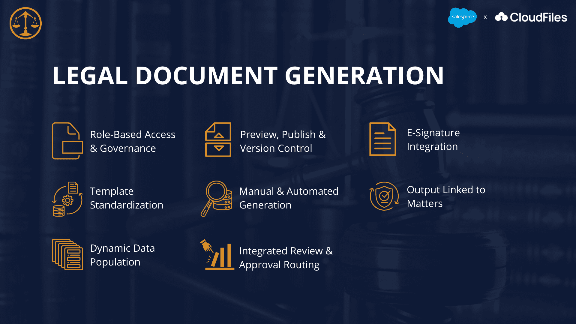 Legal Document Generation using CloudFiles