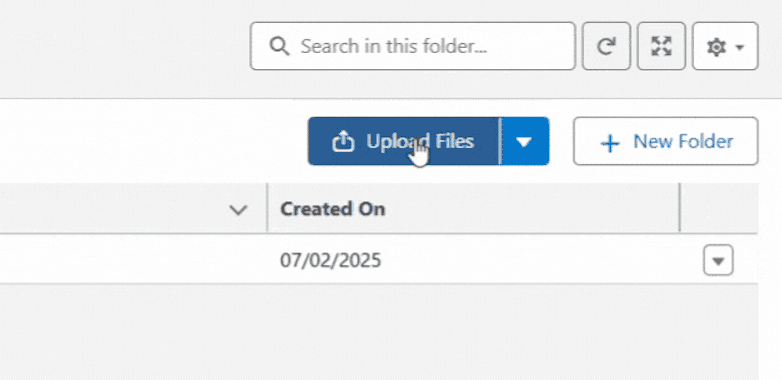 Upload files in widget