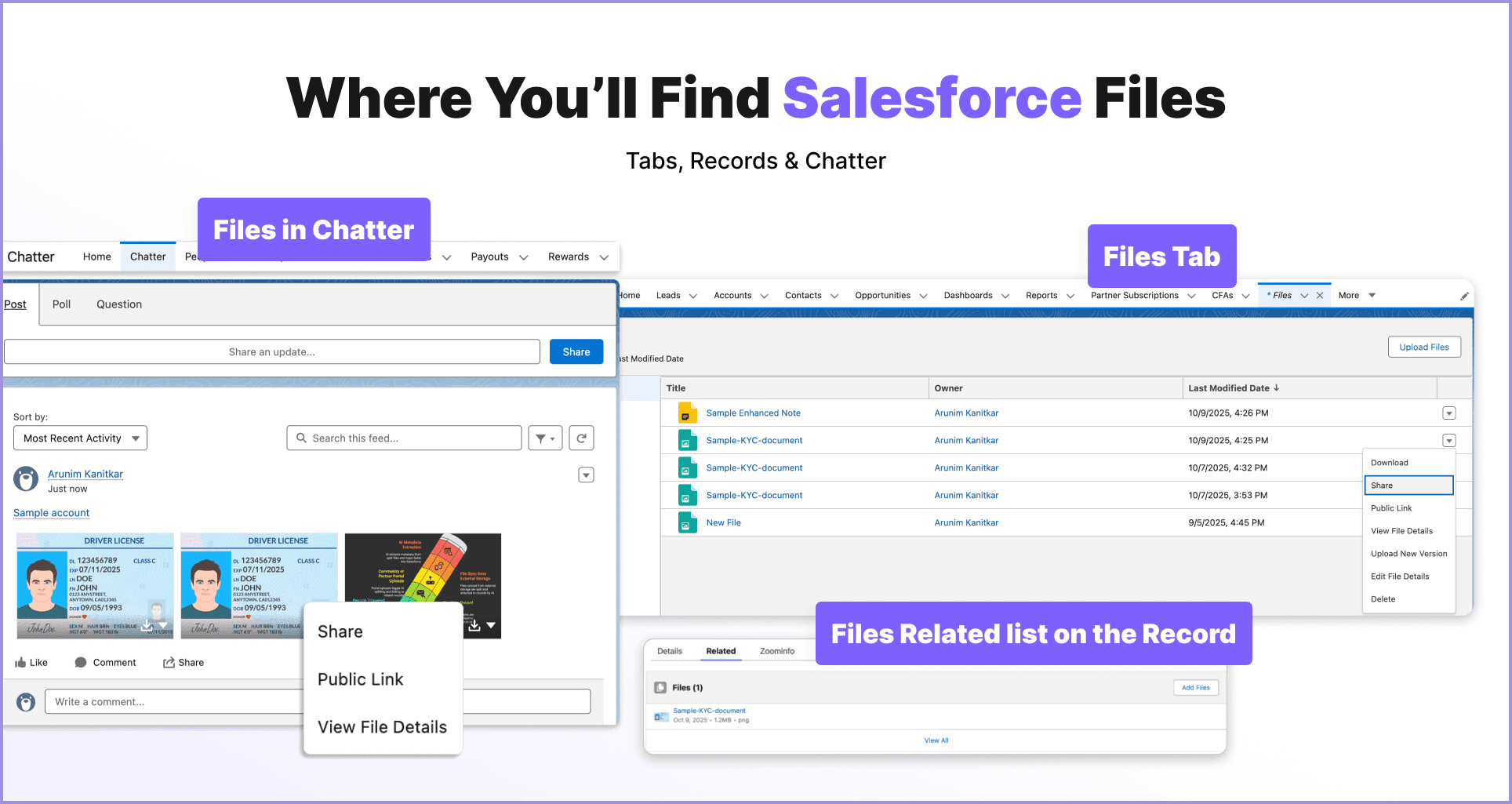 Where you'll find files