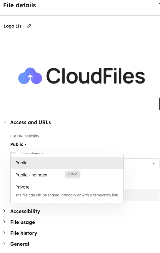 File Visibility Control