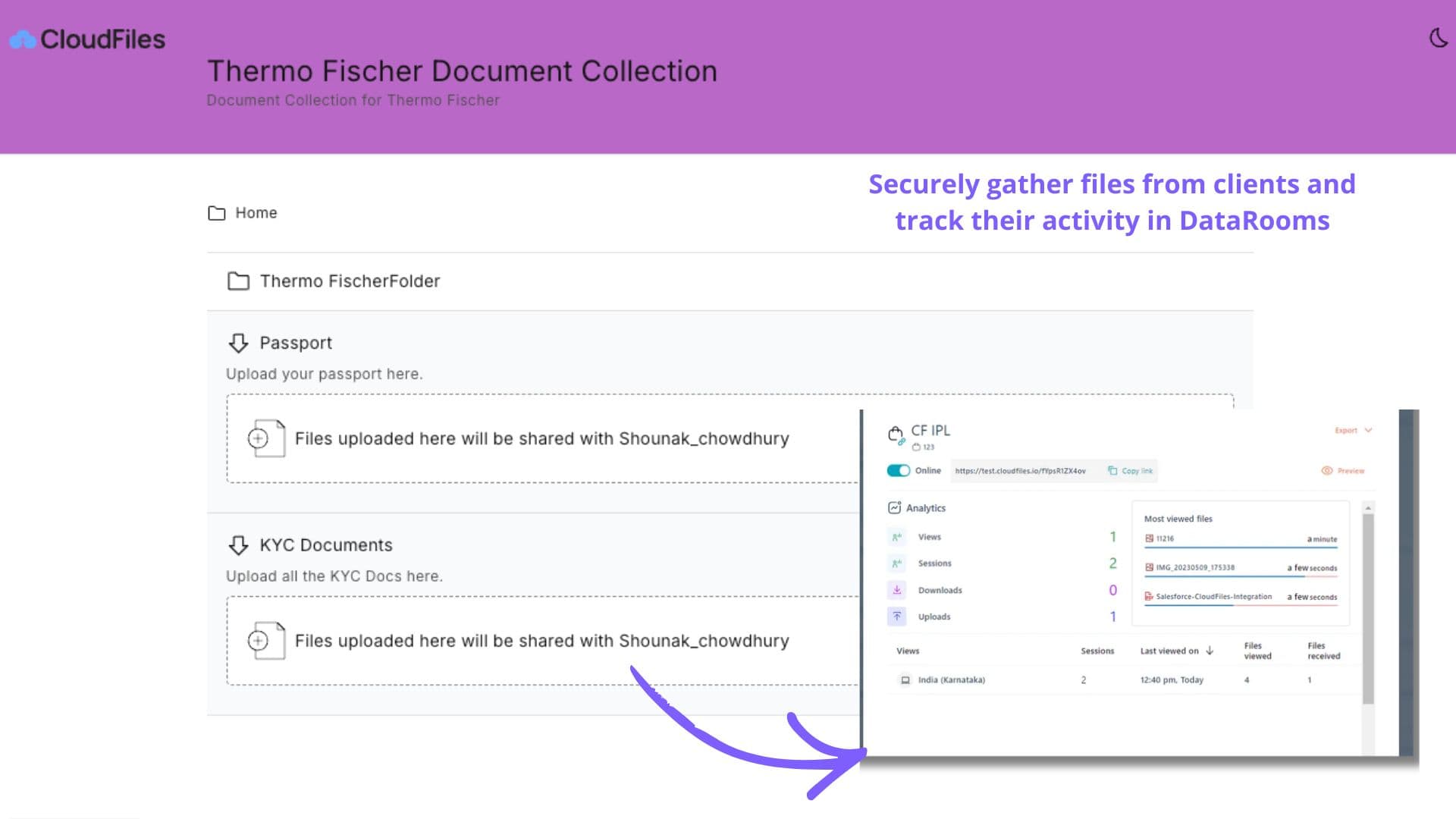 Full external file-sharing workflow