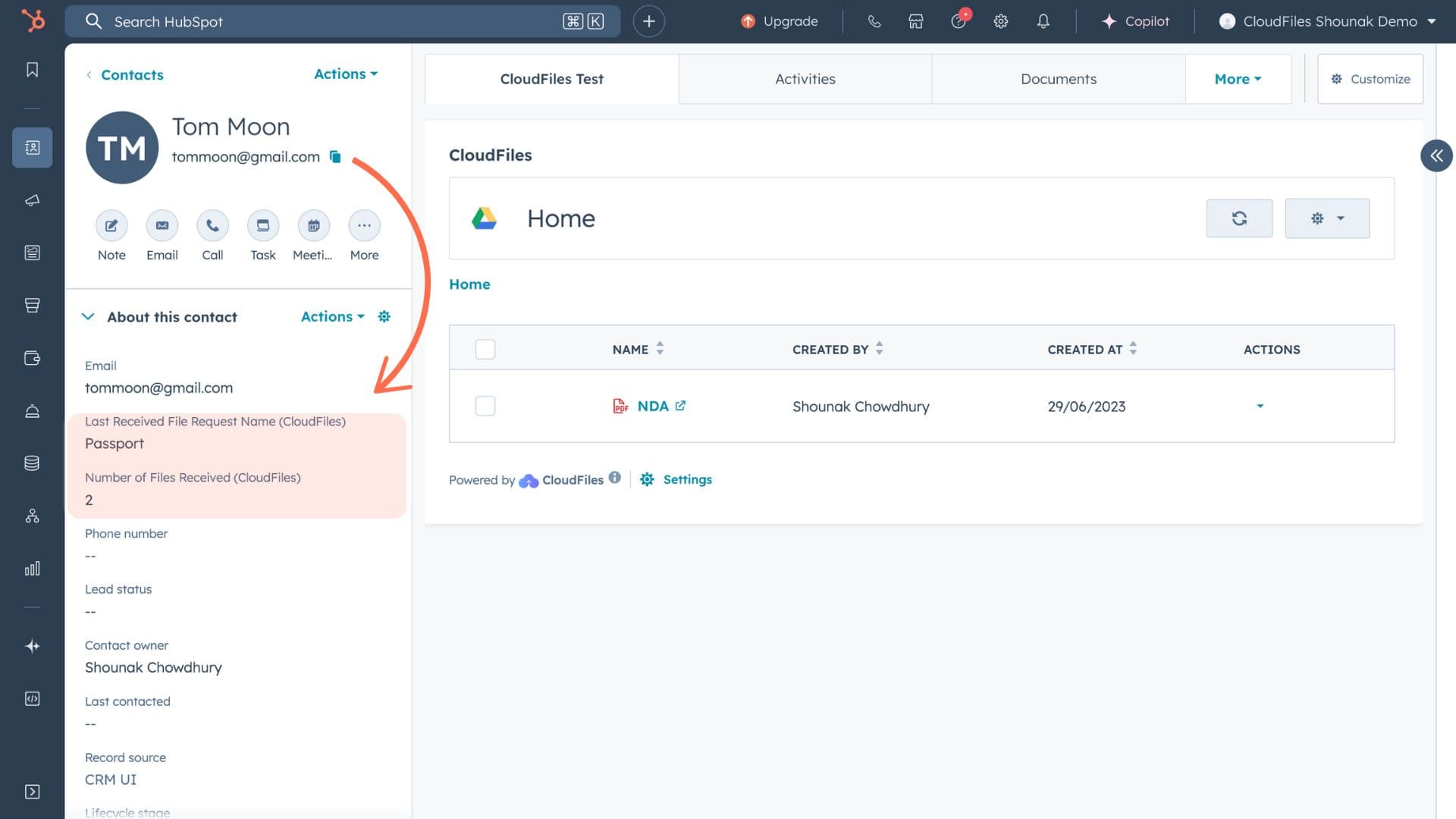 CloudFiles Properties